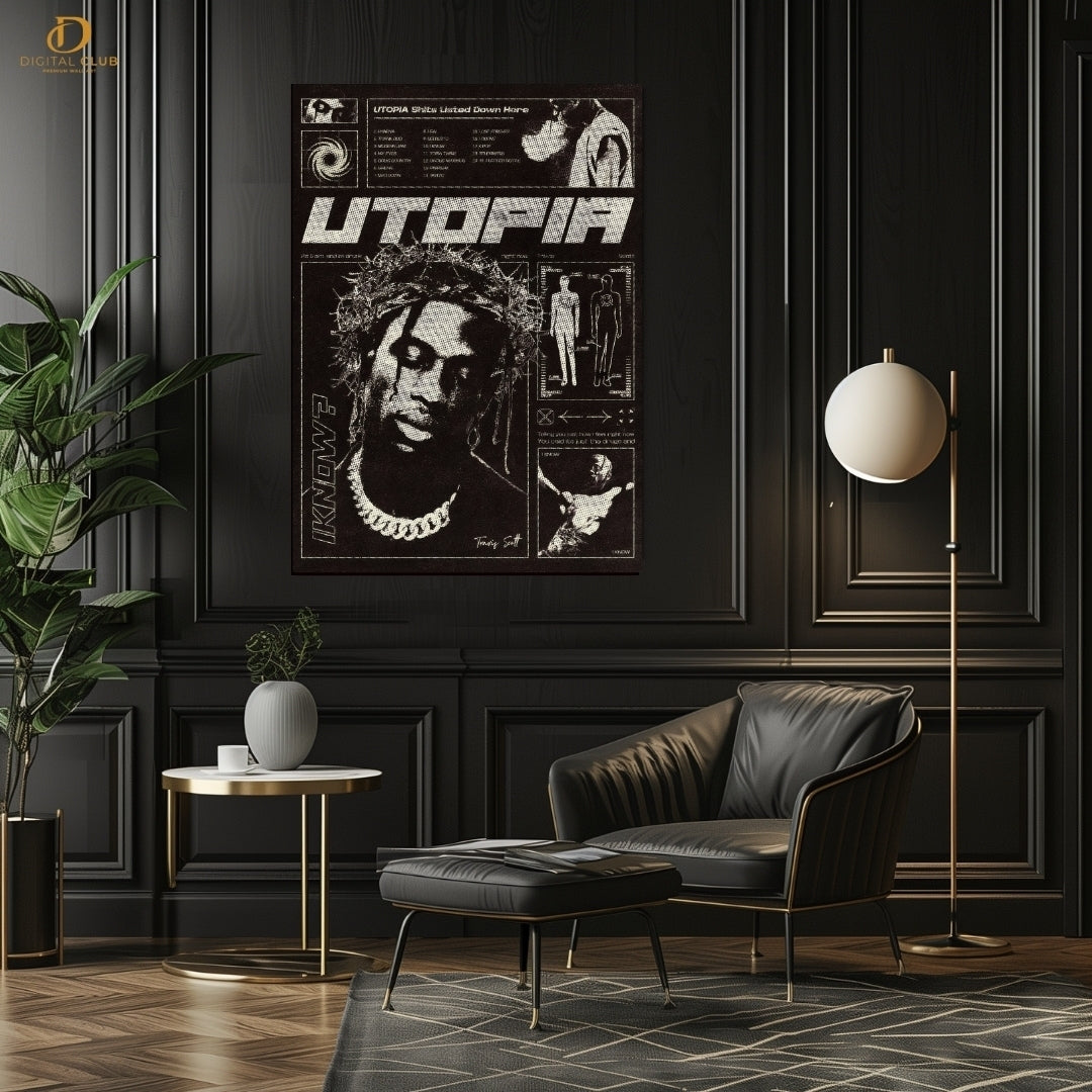 Travis Scott - Utopia Music - Premium Wall Art