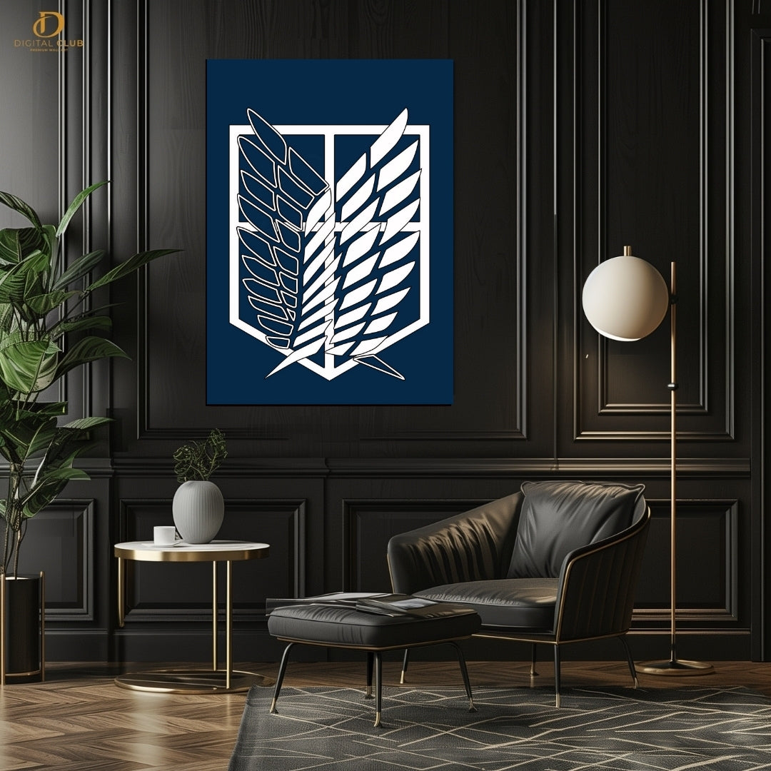 Attack On Titan Logo- Anime- Premium Wall Art