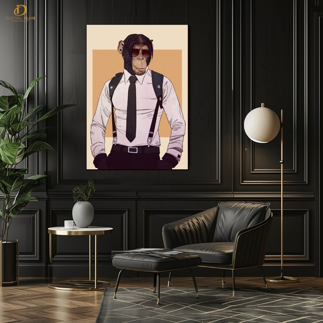 Monkey Man Detective - Premium Wall Art