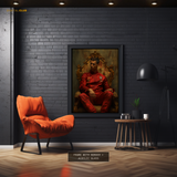 Cristiano Ronaldo on a Throne Premium Wall Art