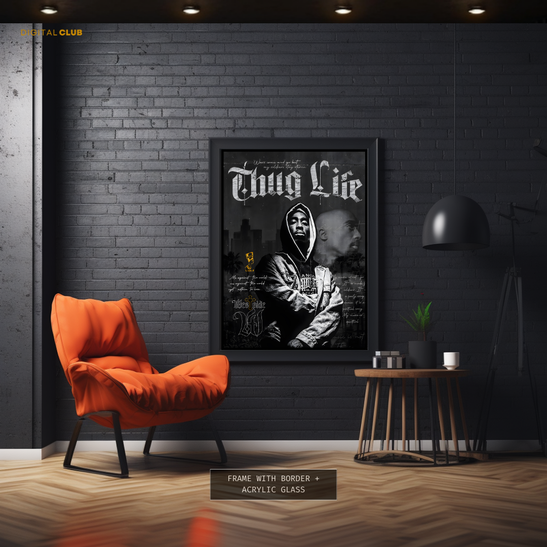 Tupac - Thug Life - Premium Wall Art