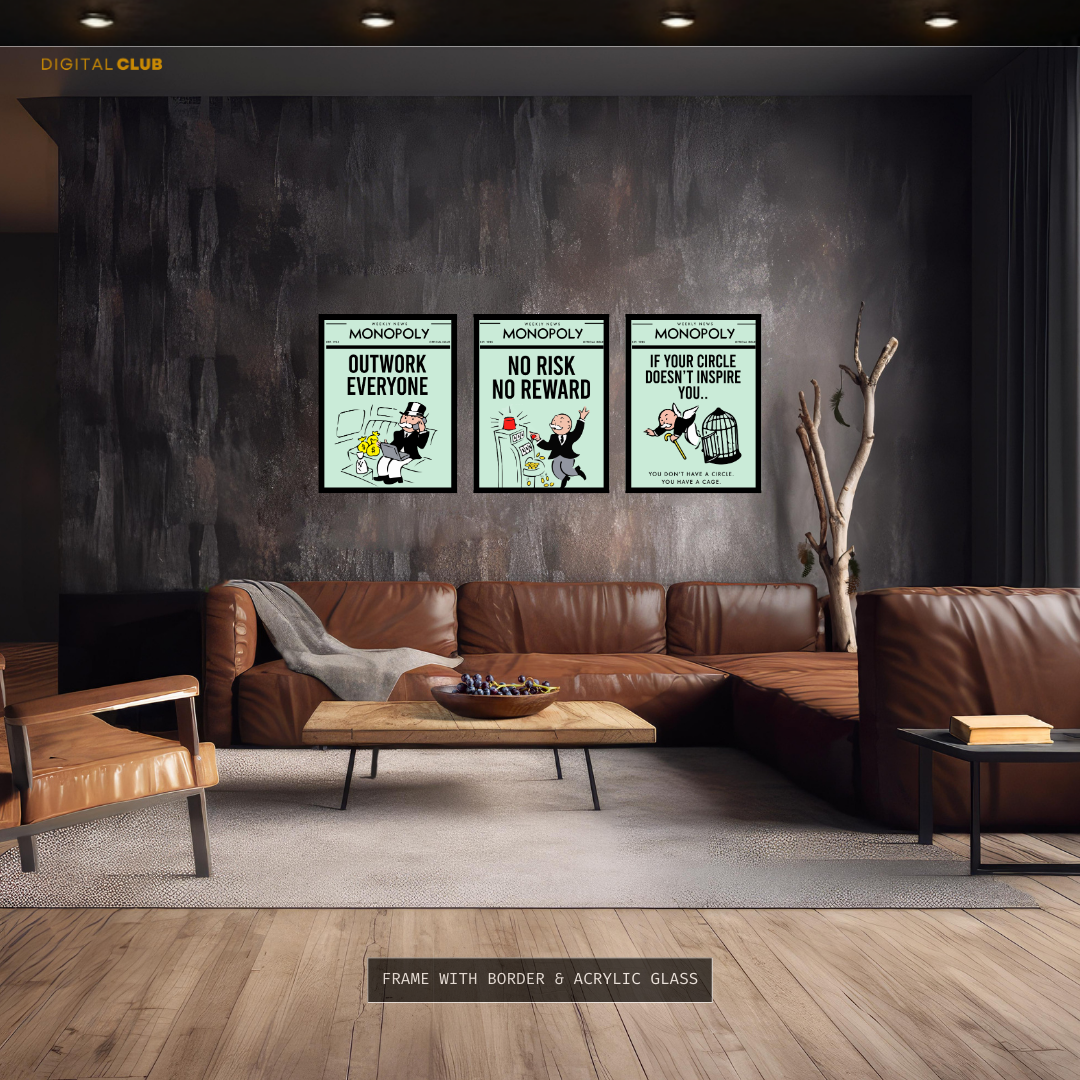 Monopoly Quote Artwork 3 - 3 Panel Wall Art