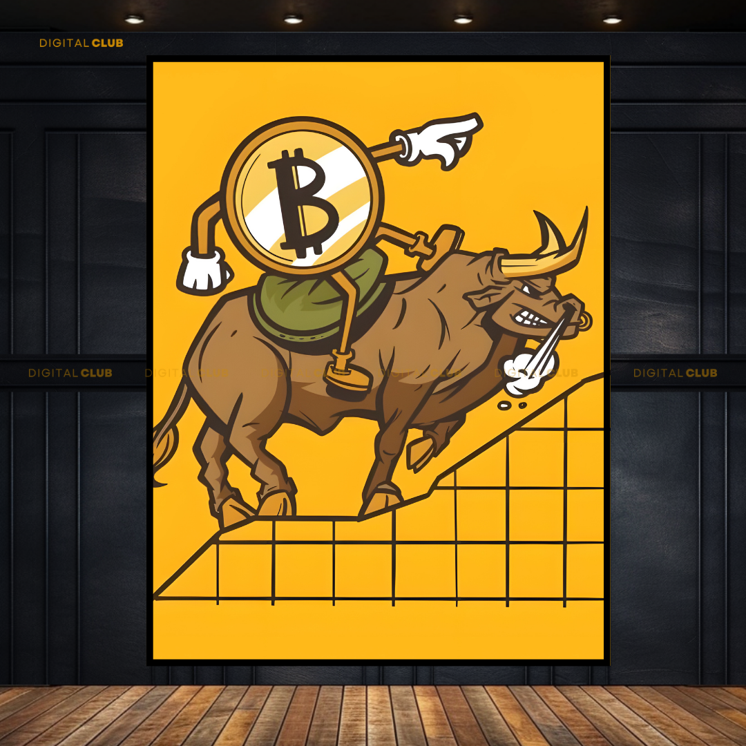 Bitcoin Bull Run - Crypto Artwork - Premium Wall Art