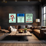 Monopoly Quote Artwork 4 - 3 Panel Wall Art