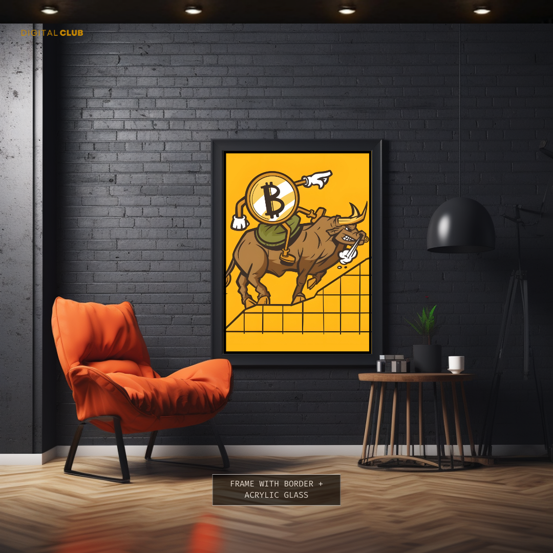 Bitcoin Bull Run - Crypto Artwork - Premium Wall Art