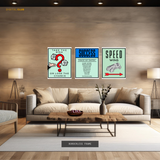 Monopoly Quote Artwork 4 - 3 Panel Wall Art