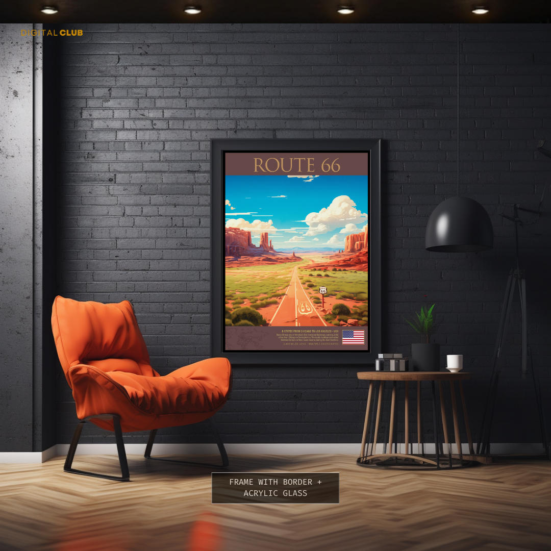 Route 66 USA Premium Wall Art