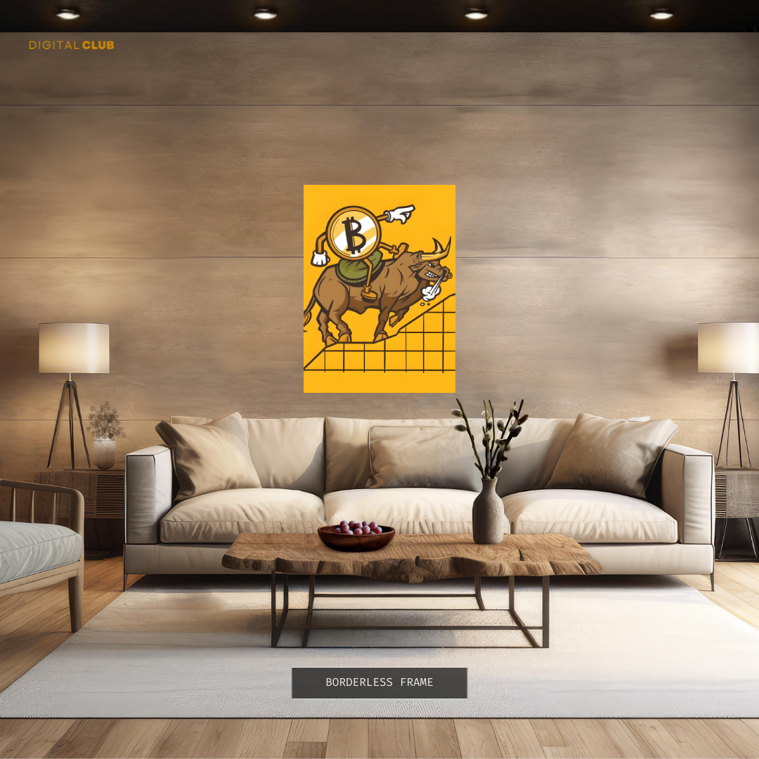 Bitcoin Bull Run - Crypto Artwork - Premium Wall Art