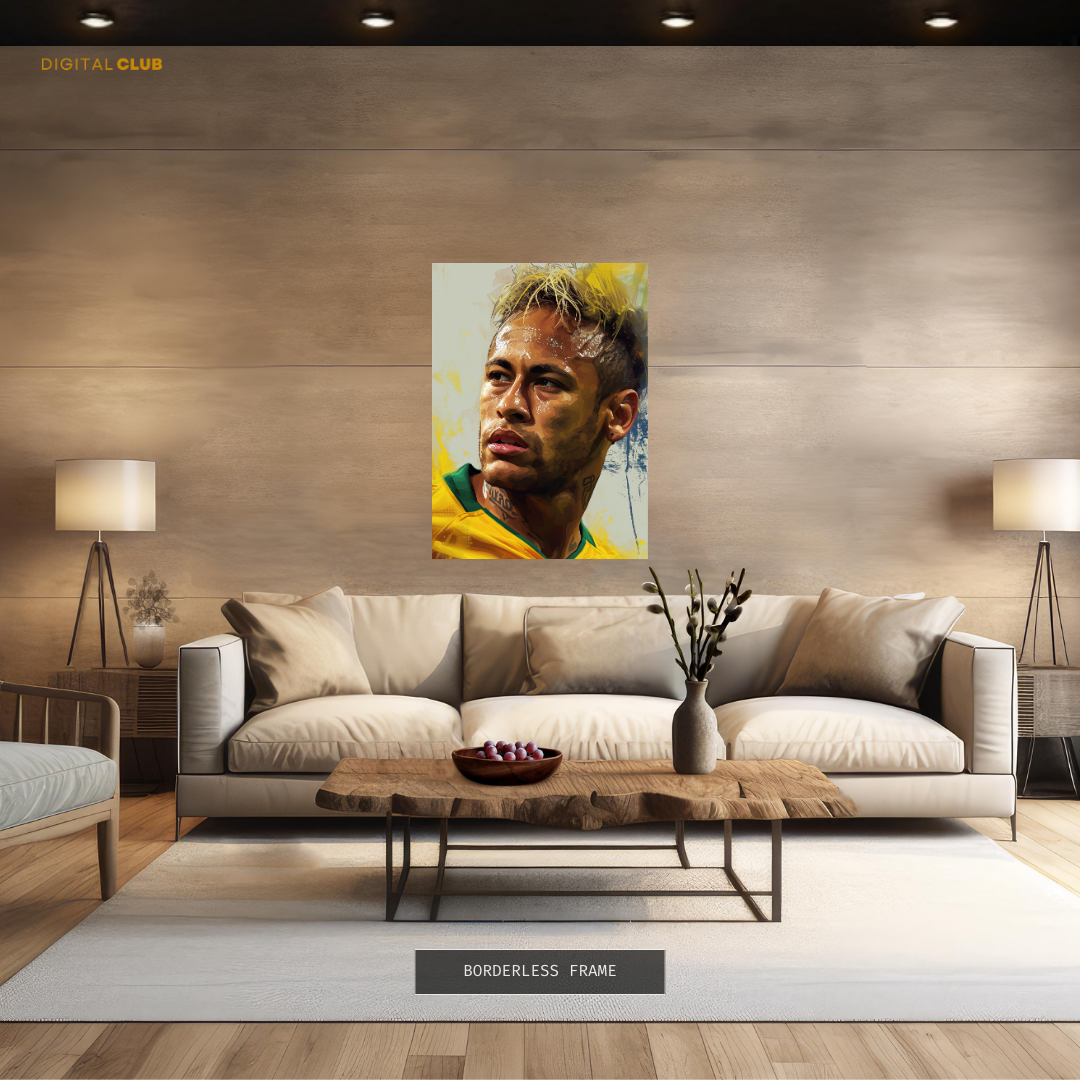 Neymar Jr Brazil Football Premium Wall Art