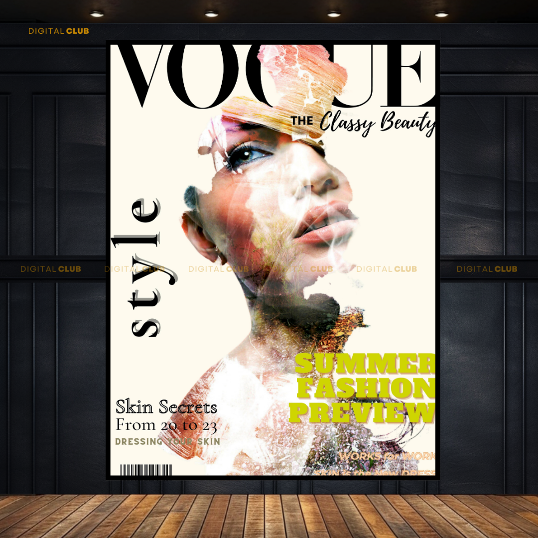 VOGUE Style Magazine Cover Premium Wall Art