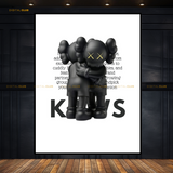 Kaws Figurine Hugging Premium Wall Art