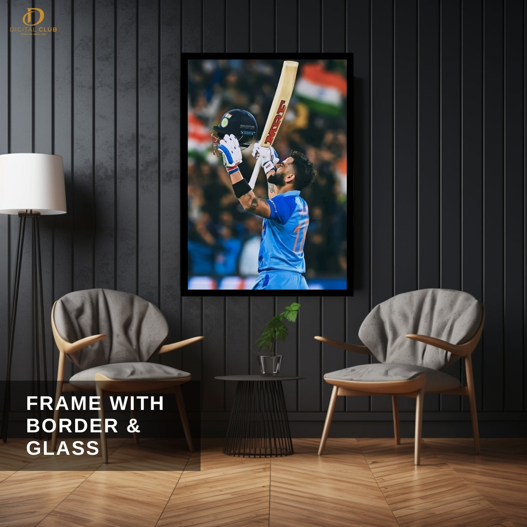 Virat Kohli 6 - Cricket - Premium Wall Art