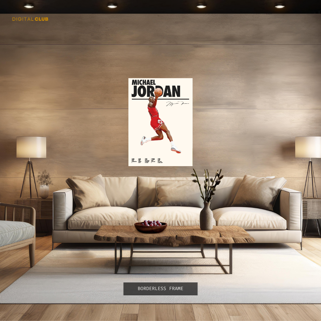 Michael Jordan Signed Artwork - Premium Wall Art