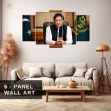 Imran Khan - PTI - 5 Panel Wall Art