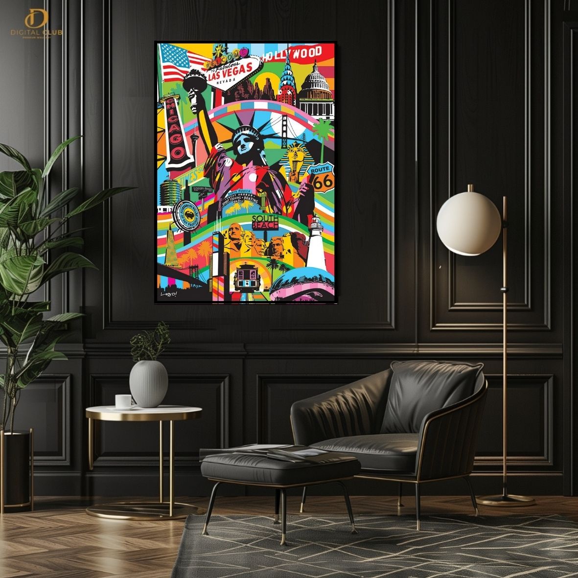 Las Vegas - Pop Art - Premium Wall Art