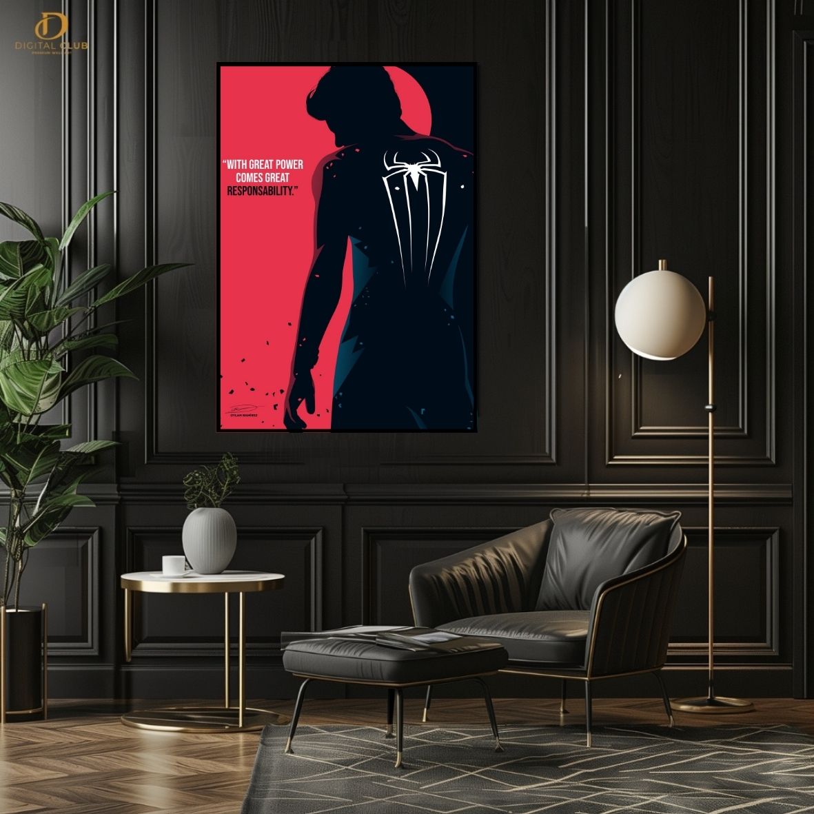 Spiderman Quote - Movie- Premium Wall Art