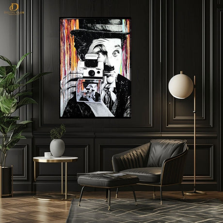 Charlie Chaplin -Pop Art- Premium Wall Art - Art Digital Club