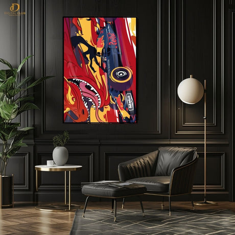 DRAGON REDBULL - F1 CAR - Premium Wall Art