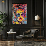 1980 Girl - Pop Art - Premium Wall Art
