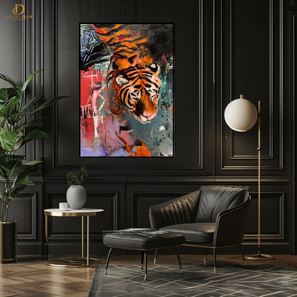 Tiger Artwork  - Aesthetic- Premium Wall Art