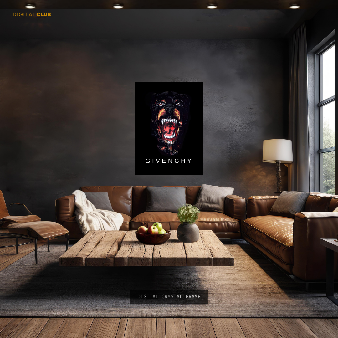 GIVENCHY Black Dog Premium Wall Art