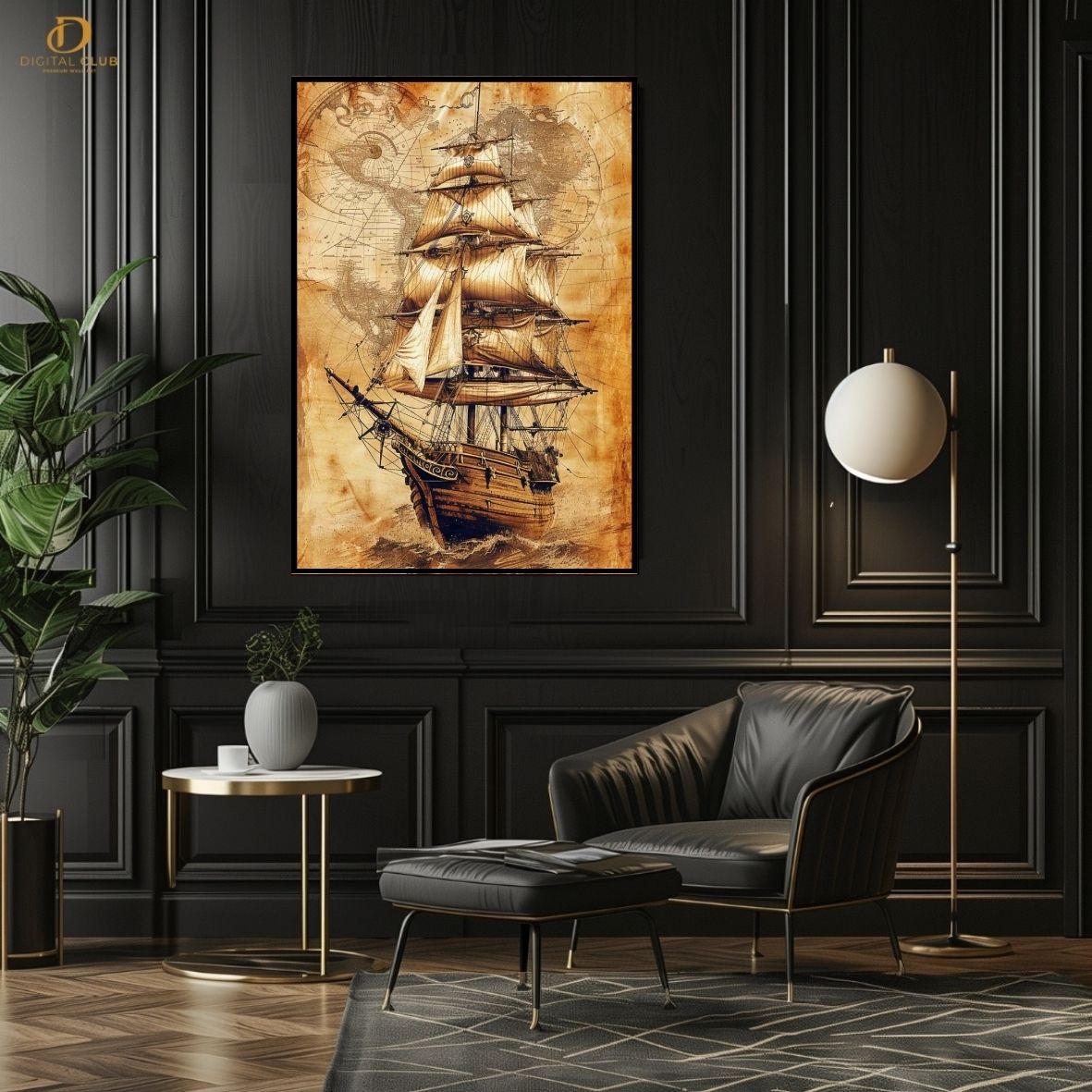 SUBMARRINE - VINATGE SHIP - Premium Wall Art