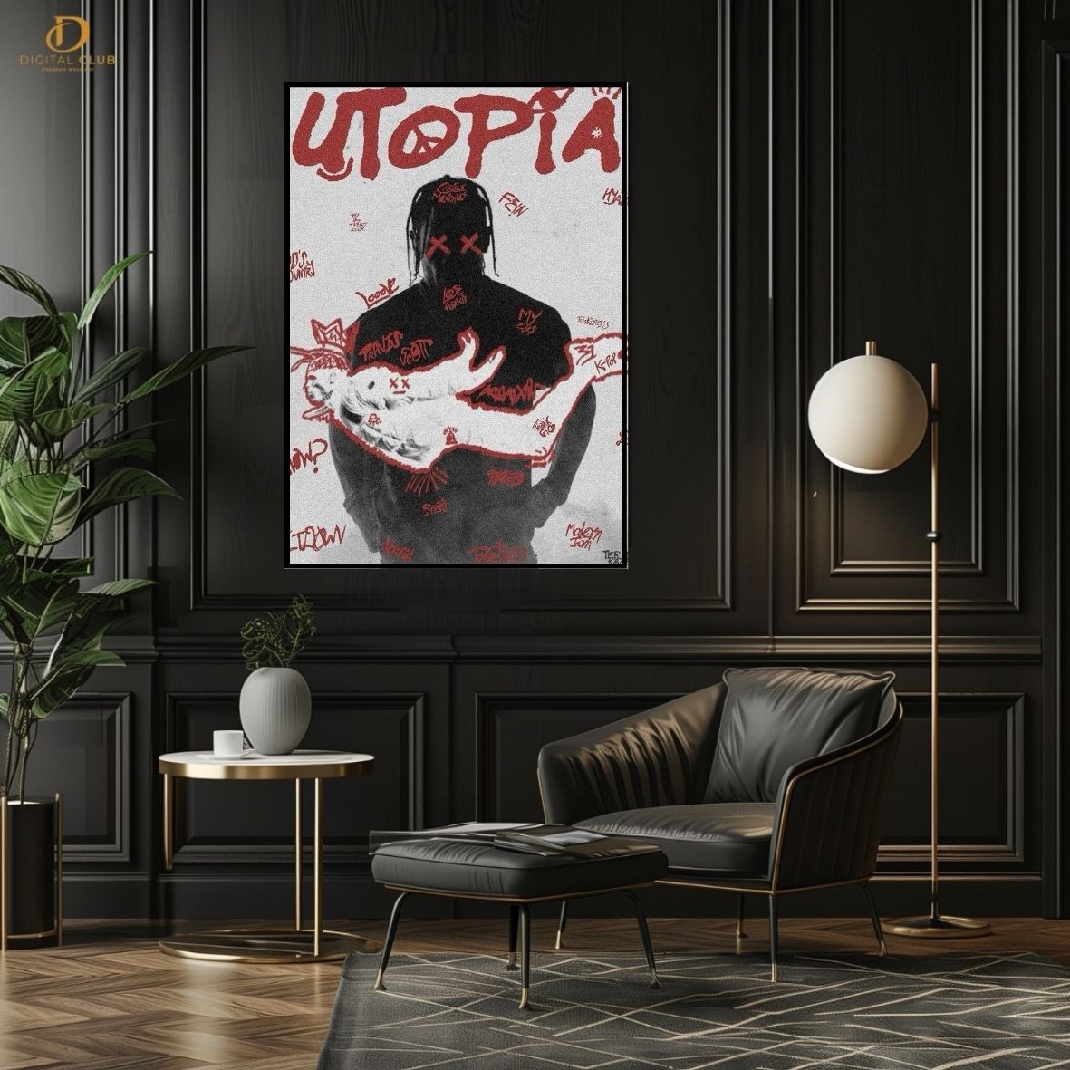 Travis Scott 2 "Utopia" -Music Artist- Premium Wall Art