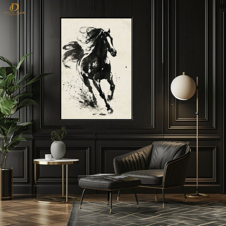Horse Artwork- Animal-Premium Wall Art