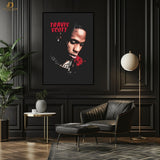 Travis Scott Graphic  -Music Artist- Premium Wall Art