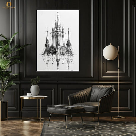 Castle Architecture - Vintage- Premium Wall Art