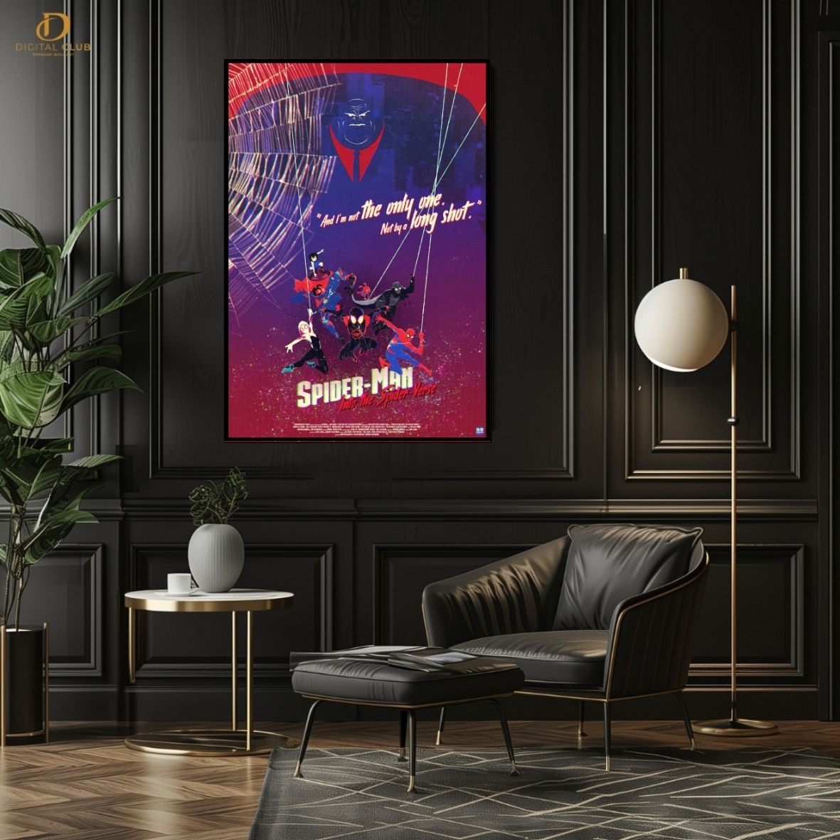 SpiderMan into Spider Verse- Movie - Premium Wall Art