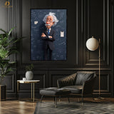 Einstein -Cartoon- Premium Wall Art - Art Digital Club