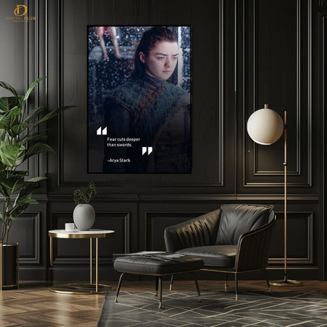 Arya Stark Quotes -Game Of Thrones- Premium Wall Art - Art Digital Club