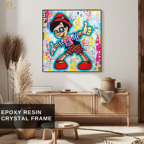 Pinocchio - POP ART - Square Wall Art