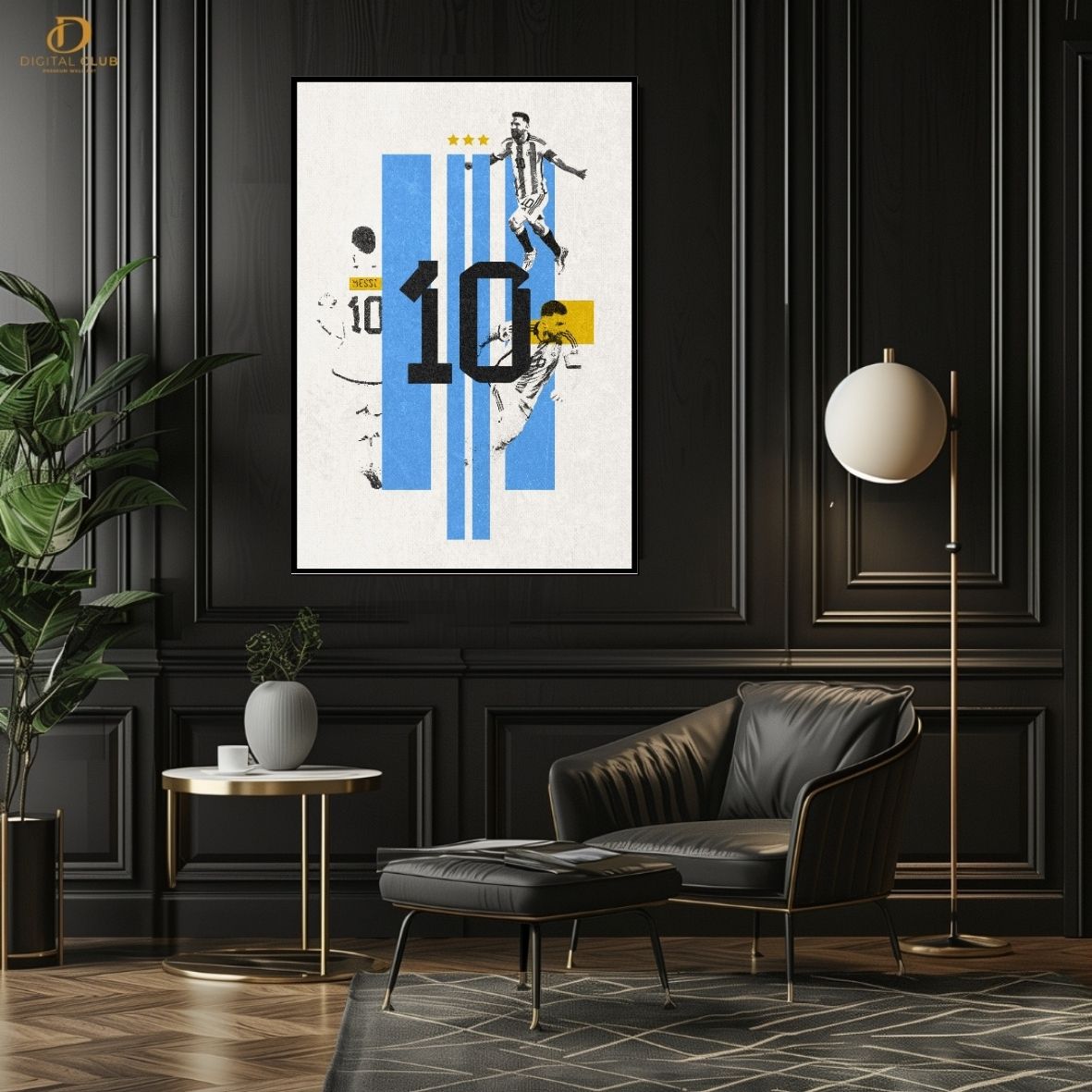 Messi 10 - FOOTBALL- Premium Wall Art