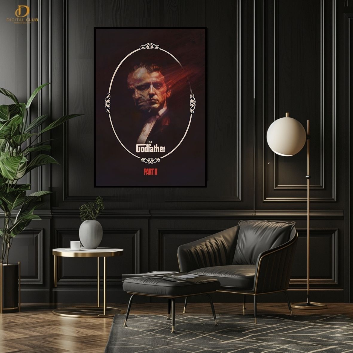 God Father II -Sketch- Premium Wall Art - Art Digital Club