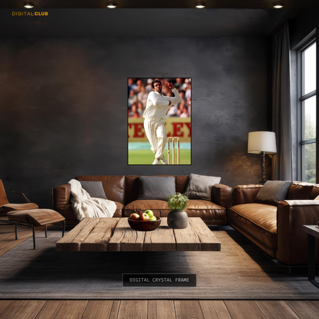 Wasim Akram Bowling Premium Wall Art