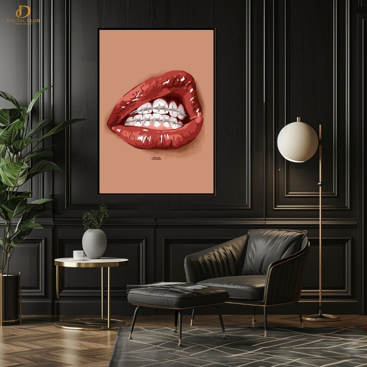 Lips Artwork  - Aesthetic- Premium Wall Art