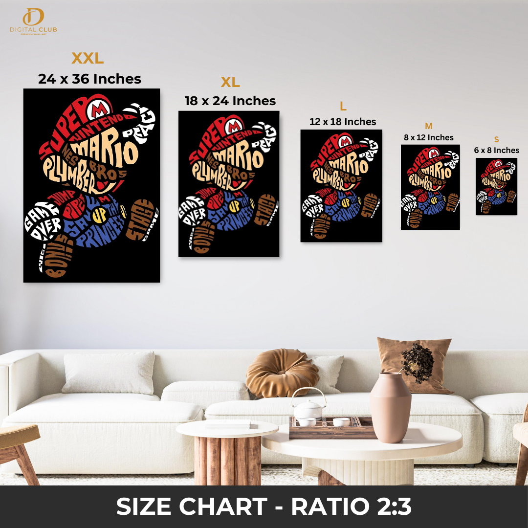 Super Mario - Cartoon - Premium Wall Art