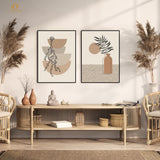 Minimalistic BOHO Style Artwork 2 - 2 Panel Wall Art