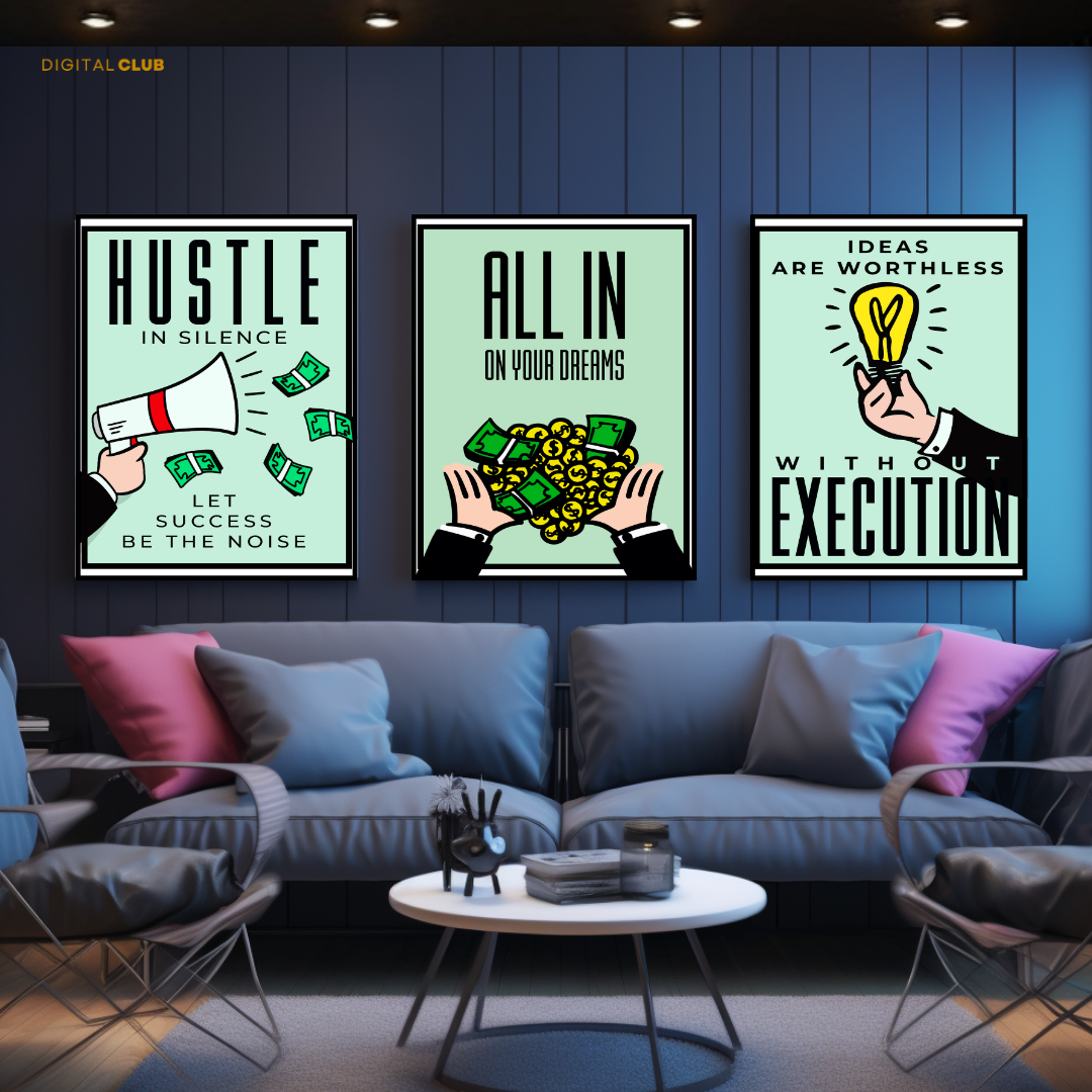 Monopoly Quote Artwork 5 - 3 Panel Wall Art