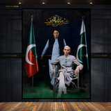 M A Jinnah & IK - Pakistan - Premium Wall Art