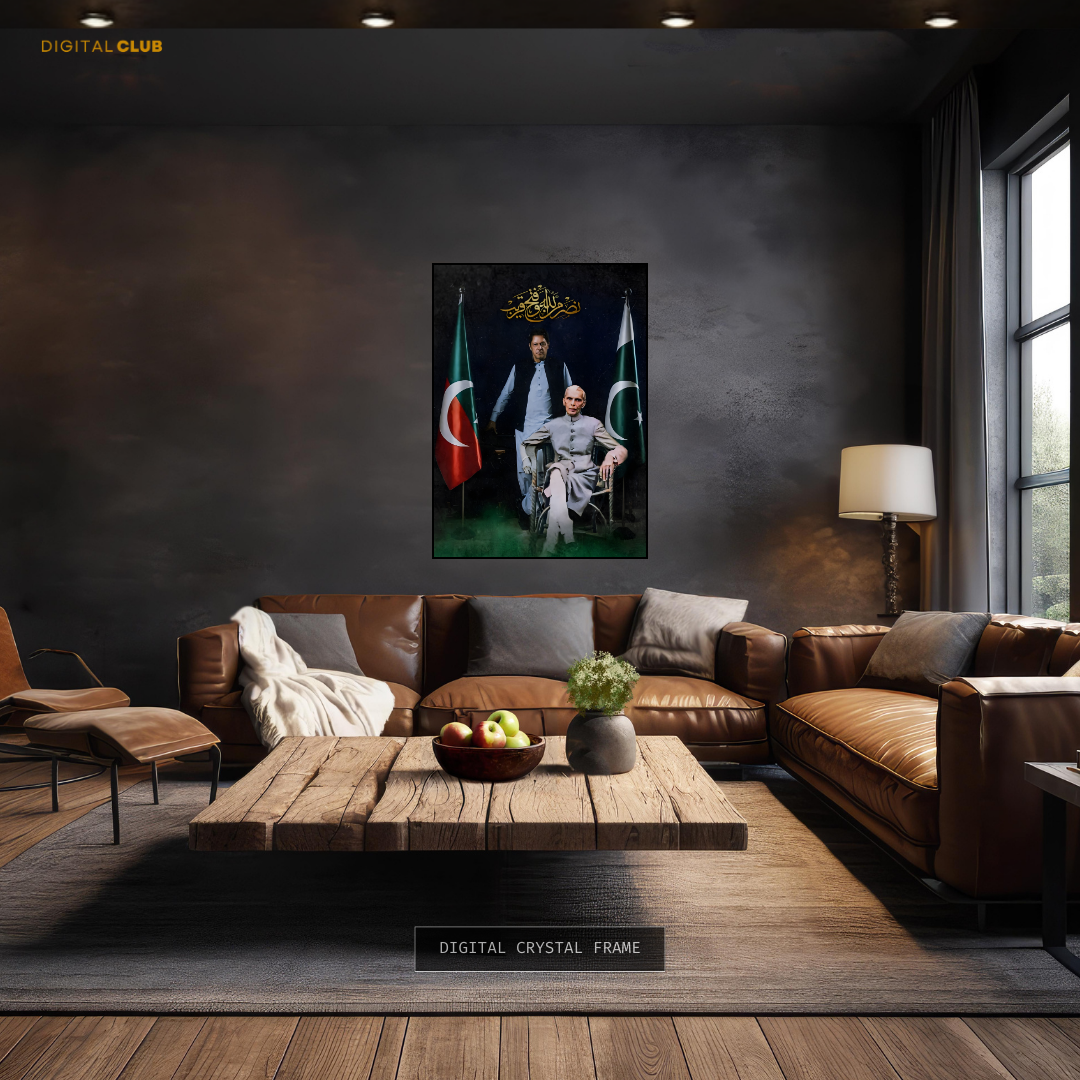 M A Jinnah & IK - Pakistan - Premium Wall Art