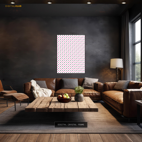 Pink & Black Polka Dots - Seamless Pattern - Premium Wall Art