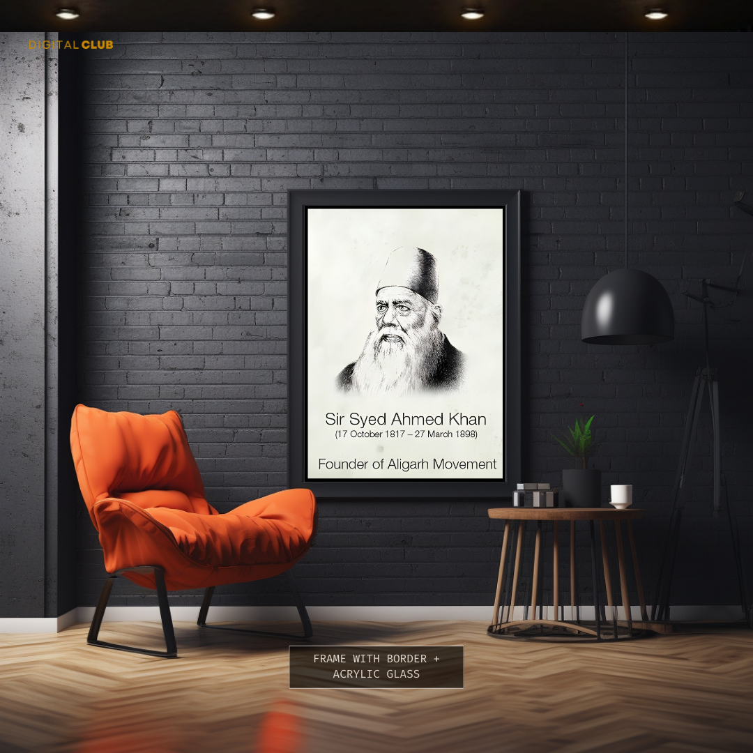 Sir Syed Ahmed Khan Pakistan Premium Wall Art