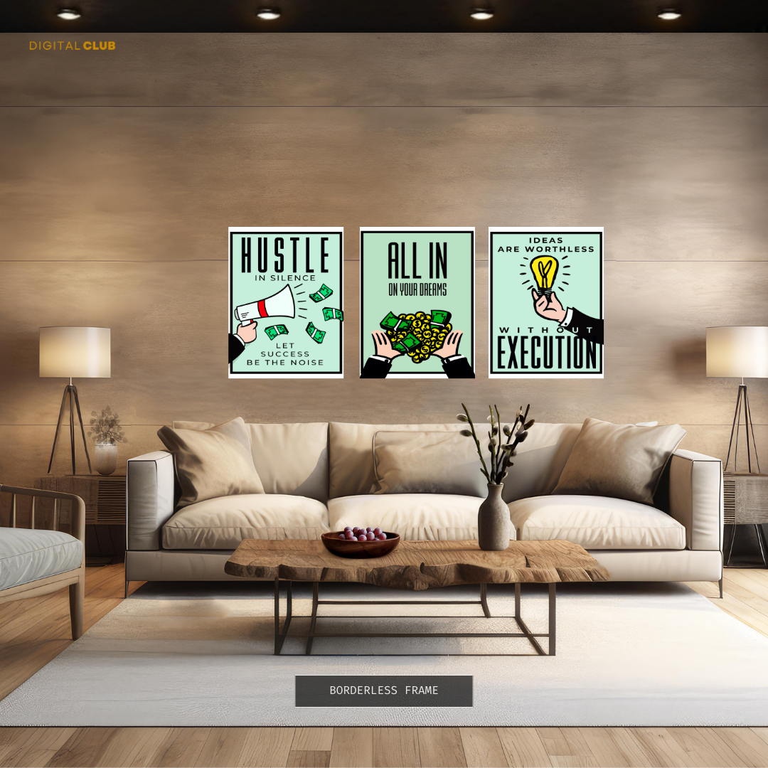 Monopoly Quote Artwork 5 - 3 Panel Wall Art