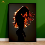 Female Long Hair - Fashion & Style - Premium Wall Art