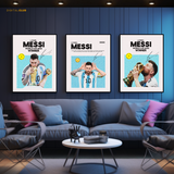 Messi Champ Artwork - 3 Panel Wall Art