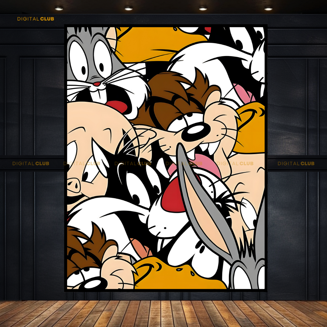 Looney Tunes Characters Poster WB Premium Wall Art