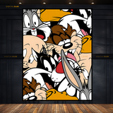 Looney Tunes Characters Poster WB Premium Wall Art